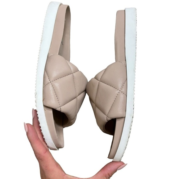 Steve Madden Shoes Steven New York Beige Women’s Cushion Puff Sandals Size 8.5 - Picture 9 of 14